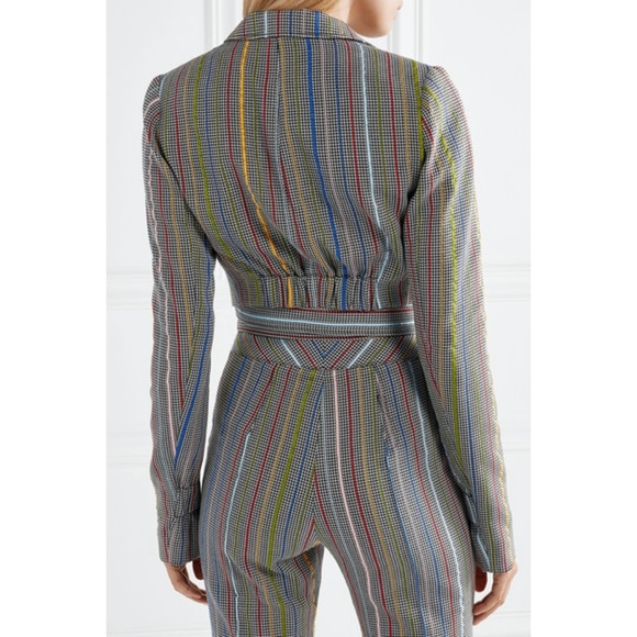 Rosie Assoulin Cropped Rainbow Jacquard Jacket - Picture 4 of 8